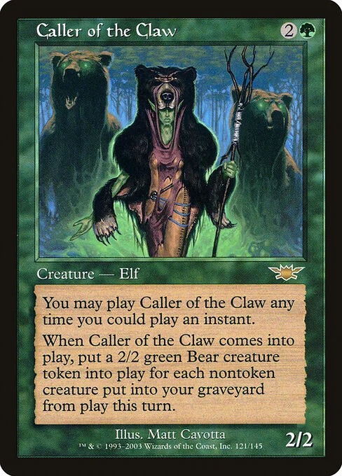 Caller of the Claw, carta Magic di tipo Creature — Elf illustrata da Matt Cavotta
