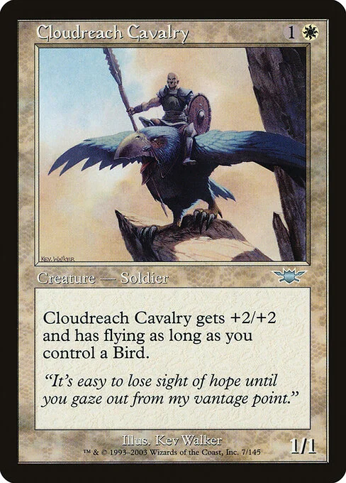Cloudreach Cavalry, carta Magic di tipo Creature — Human Soldier illustrata da Kev Walker