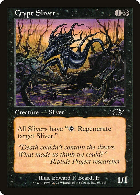 Crypt Sliver, carta Magic di tipo Creature — Sliver illustrata da Edward P. Beard, Jr.