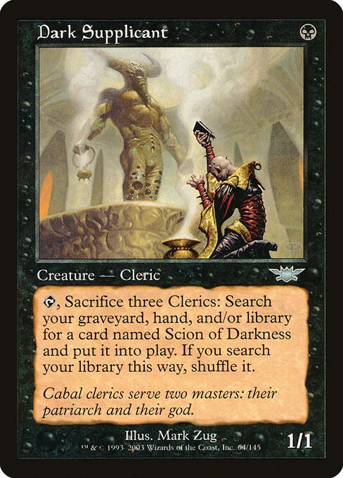 Dark Supplicant, carta Magic di tipo Creature — Human Cleric illustrata da Mark Zug