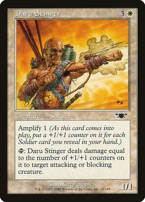 Daru Stinger, carta Magic di tipo Creature — Soldier illustrata da Greg Staples