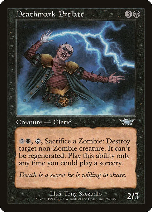 Deathmark Prelate, carta Magic di tipo Creature — Human Cleric illustrata da Tony Szczudlo