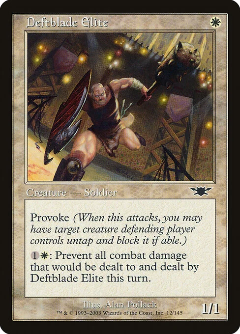 Deftblade Elite, carta Magic di tipo Creature — Human Soldier illustrata da Alan Pollack
