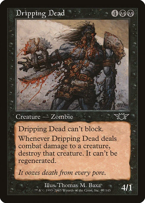 Dripping Dead, carta Magic di tipo Creature — Zombie illustrata da Thomas M. Baxa