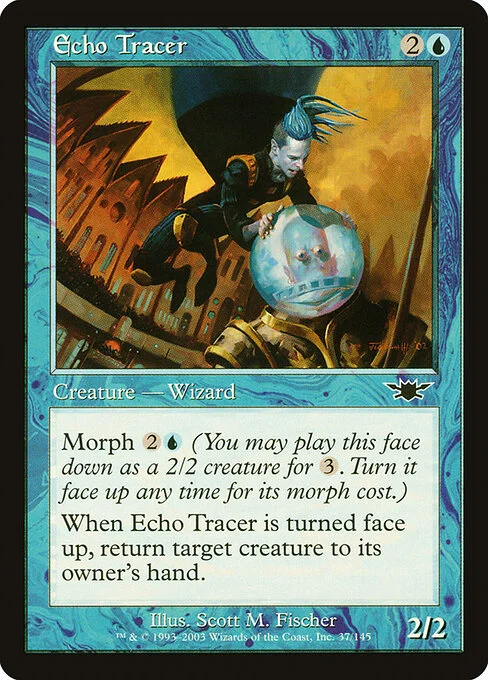 Echo Tracer, carta Magic di tipo Creature — Human Wizard illustrata da Scott M. Fischer