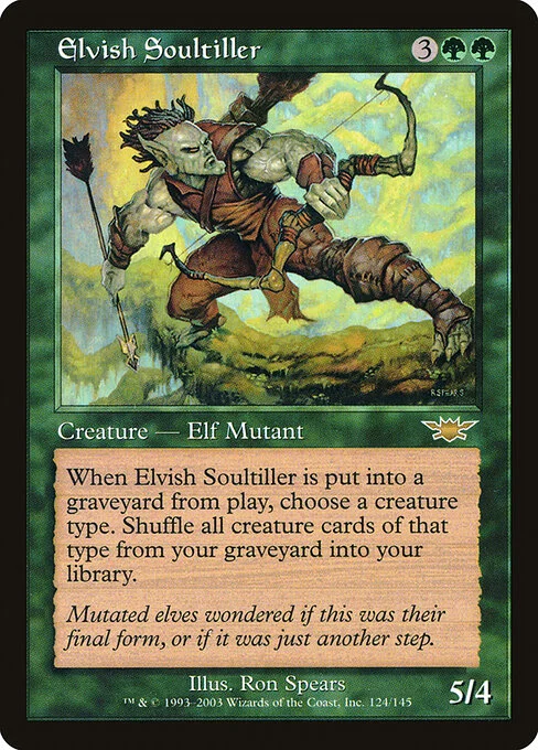 Elvish Soultiller, carta Magic di tipo Creature — Elf Mutant illustrata da Ron Spears