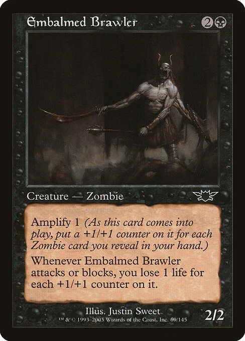 Embalmed Brawler, carta Magic di tipo Creature — Zombie illustrata da Justin Sweet