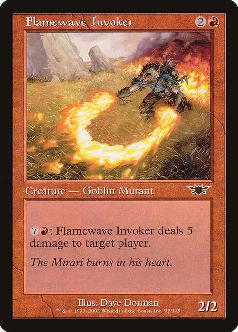 Flamewave Invoker, carta Magic di tipo Creature — Goblin Mutant illustrata da Dave Dorman