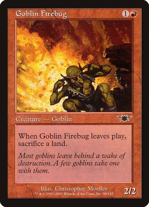 Goblin Firebug, carta Magic di tipo Creature — Goblin illustrata da Christopher Moeller