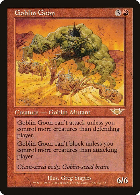 Goblin Goon, carta Magic di tipo Creature — Goblin Mutant illustrata da Greg Staples