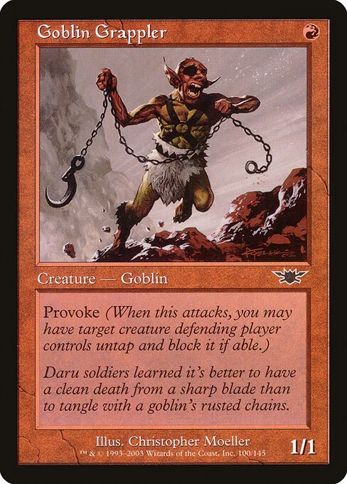 Goblin Grappler, carta Magic di tipo Creature — Goblin illustrata da Christopher Moeller