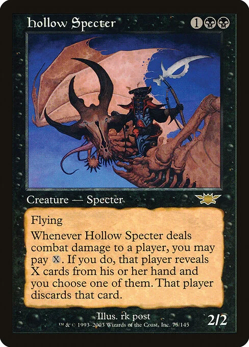 Hollow Specter, carta Magic di tipo Creature — Specter illustrata da rk post