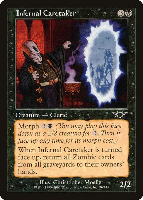 Infernal Caretaker, carta Magic di tipo Creature — Human Cleric illustrata da Christopher Moeller