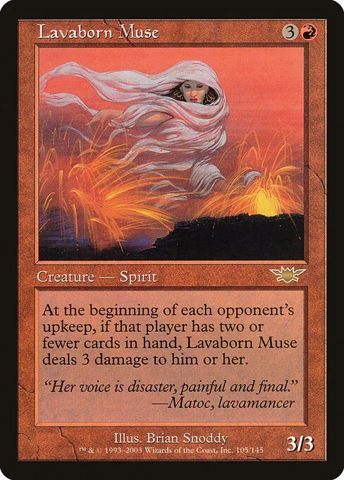 Lavaborn Muse, carta Magic di tipo Creature — Spirit illustrata da Brian Snõddy