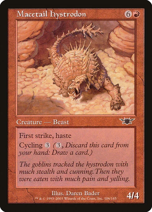 Macetail Hystrodon, carta Magic di tipo Creature — Beast illustrata da Daren Bader