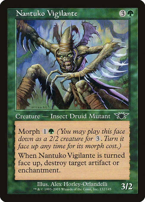 Nantuko Vigilante, carta Magic di tipo Creature — Insect Druid Mutant illustrata da Alex Horley-Orlandelli