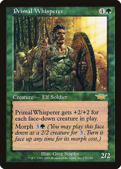Primal Whisperer, carta Magic di tipo Creature — Elf Soldier illustrata da Greg Staples