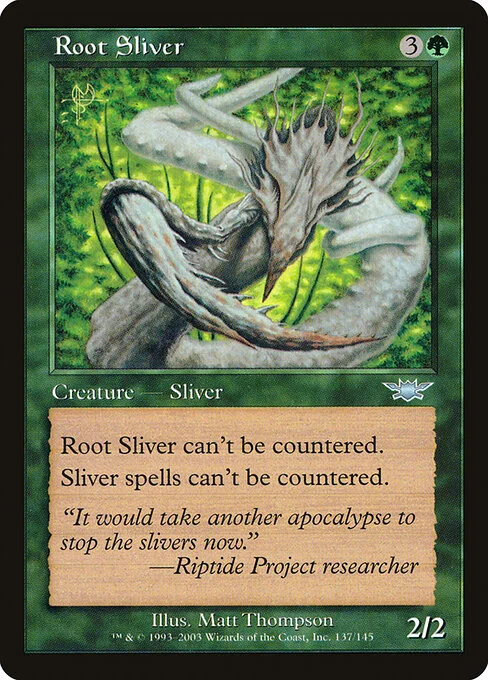 Root Sliver, carta Magic di tipo Creature — Sliver illustrata da Matt Thompson