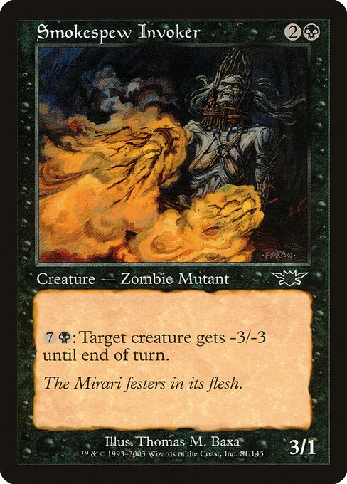 Smokespew Invoker, carta Magic di tipo Creature — Zombie Mutant illustrata da Thomas M. Baxa