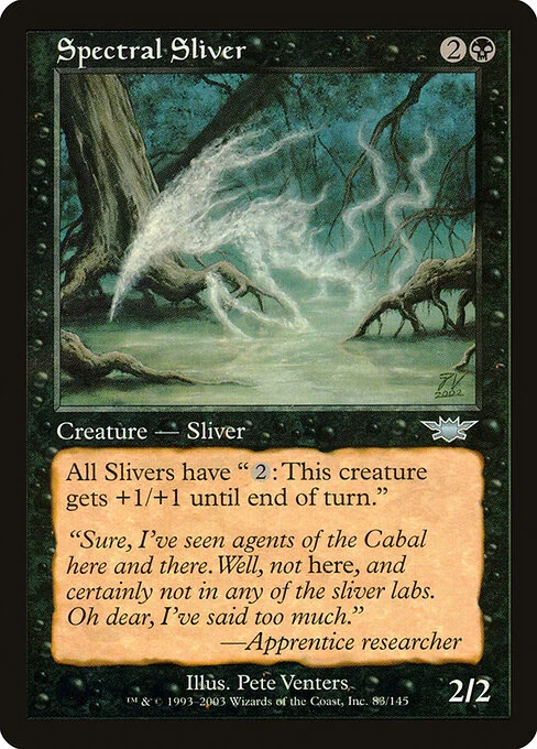 Spectral Sliver, carta Magic di tipo Creature — Sliver Spirit illustrata da Pete Venters