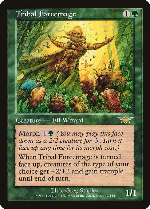 Tribal Forcemage, carta Magic di tipo Creature — Elf Wizard illustrata da Greg Staples