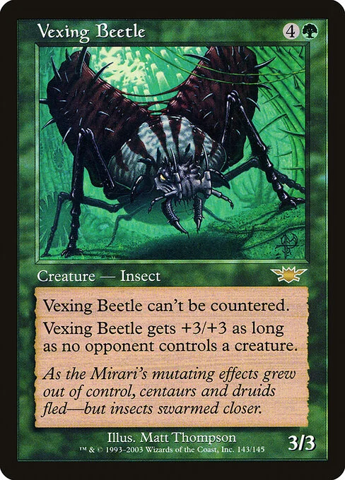 Vexing Beetle, carta Magic di tipo Creature — Insect illustrata da Matt Thompson