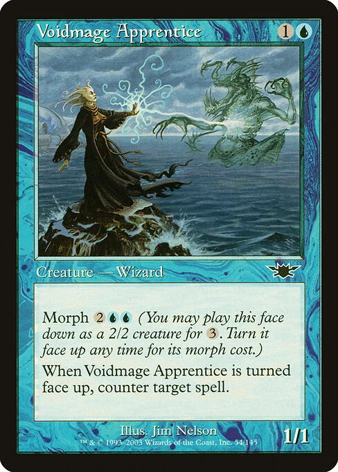 Voidmage Apprentice, carta Magic di tipo Creature — Human Wizard illustrata da Jim Nelson