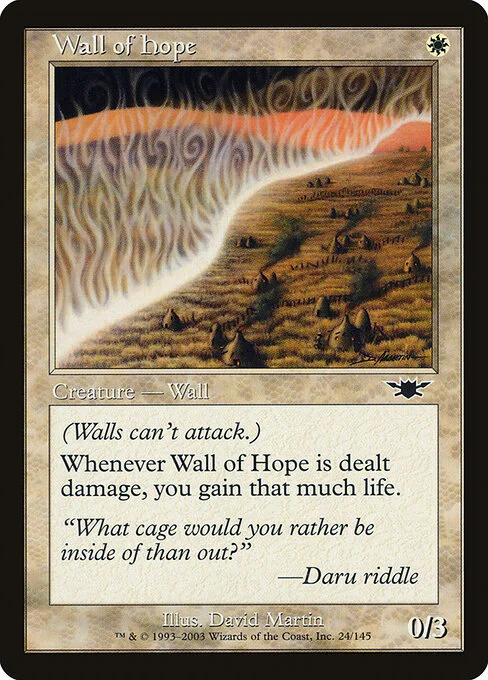 Wall of Hope, carta Magic di tipo Creature — Wall illustrata da David Martin