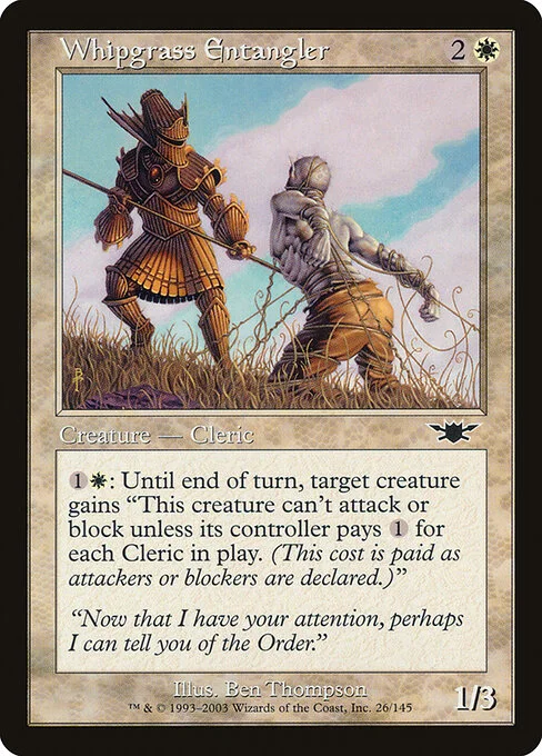 Whipgrass Entangler, carta Magic di tipo Creature — Human Cleric illustrata da Ben Thompson