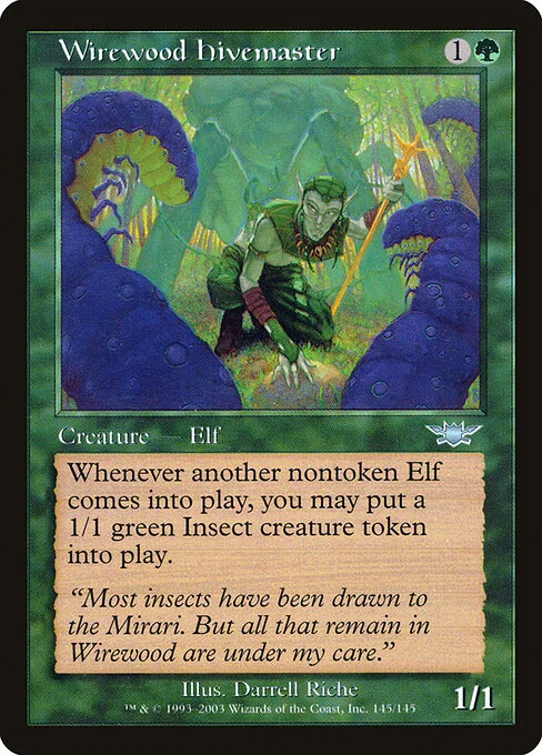 Wirewood Hivemaster, carta Magic di tipo Creature — Elf illustrata da Darrell Riche