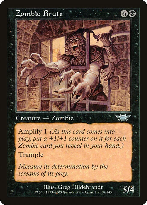Zombie Brute, carta Magic di tipo Creature — Zombie illustrata da Greg Hildebrandt