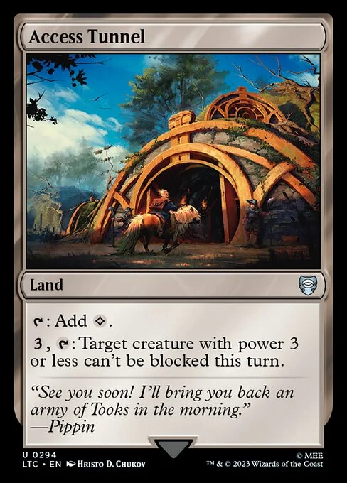 Access Tunnel, carta Magic di tipo Land illustrata da Hristo D. Chukov