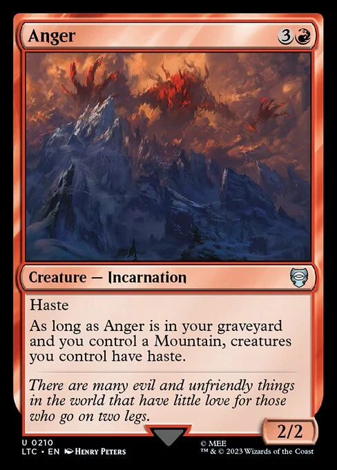 Anger, carta Magic di tipo Creature — Incarnation illustrata da Henry Peters