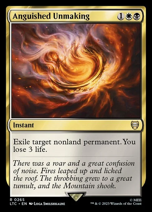 Anguished Unmaking, carta Magic di tipo Instant illustrata da Liiga Smilshkalne