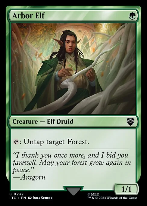Arbor Elf, carta Magic di tipo Creature — Elf Druid illustrata da Inka Schulz