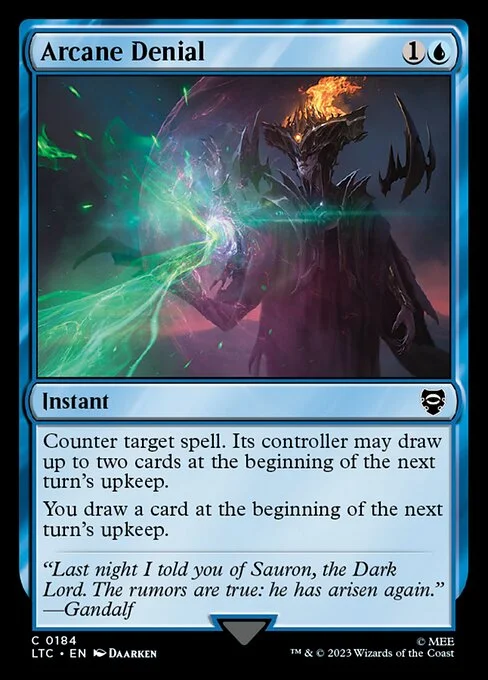 Arcane Denial, carta Magic di tipo Instant illustrata da Daarken