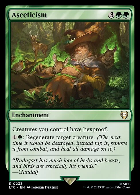 Asceticism, carta Magic di tipo Enchantment illustrata da Torgeir Fjereide
