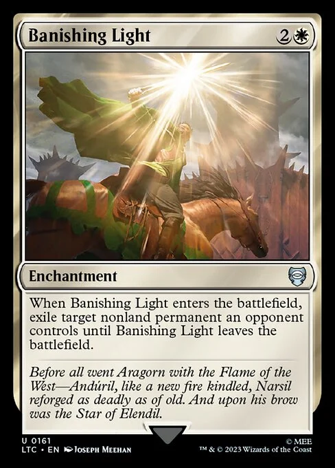 Banishing Light, carta Magic di tipo Enchantment illustrata da Joseph Meehan