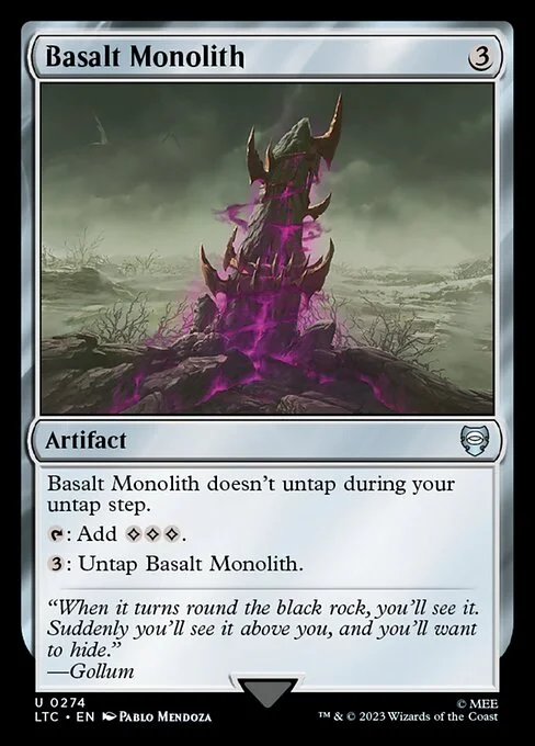 Basalt Monolith, carta Magic di tipo Artifact illustrata da Pablo Mendoza