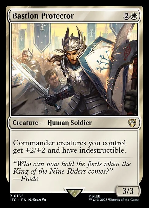 Bastion Protector, carta Magic di tipo Creature — Human Soldier illustrata da Sean Vo