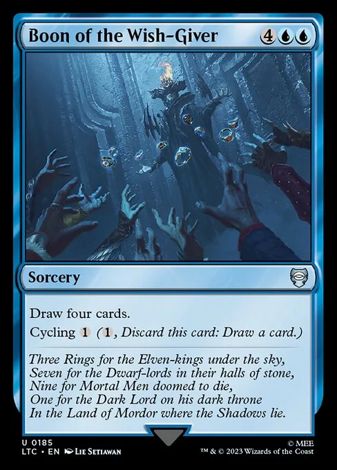 Boon of the Wish-Giver, carta Magic di tipo Sorcery illustrata da Lie Setiawan