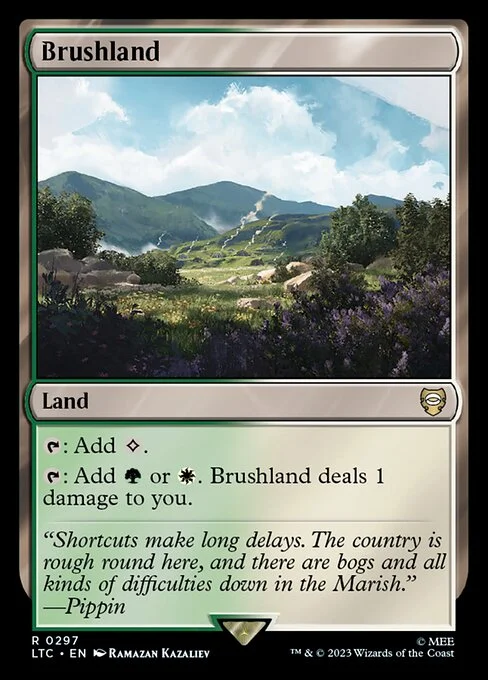 Brushland, carta Magic di tipo Land illustrata da Ramazan Kazaliev