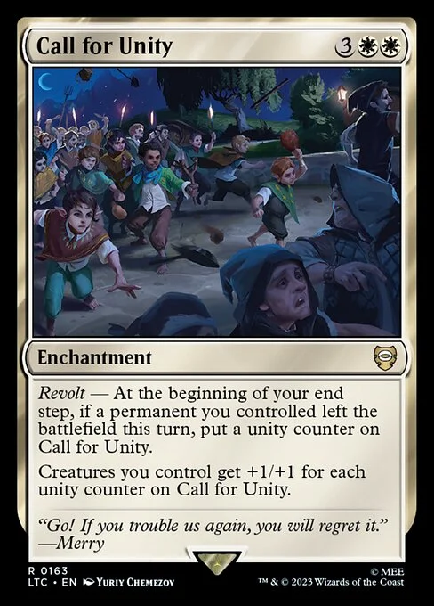 Call for Unity, carta Magic di tipo Enchantment illustrata da Yuriy Chemezov