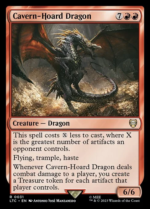 Cavern-Hoard Dragon, carta Magic di tipo Creature — Dragon illustrata da Antonio José Manzanedo