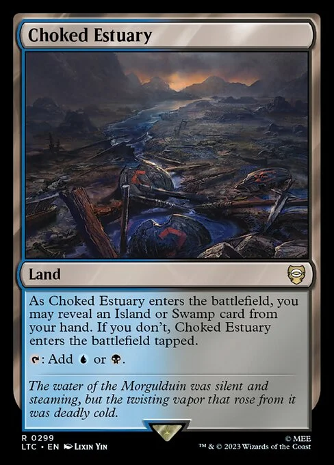 Choked Estuary, carta Magic di tipo Land illustrata da Lixin Yin