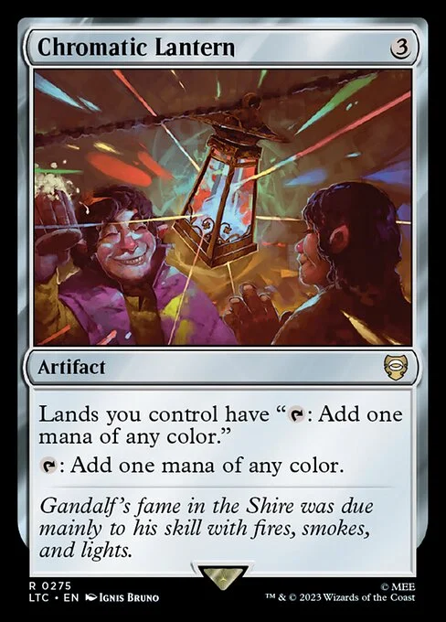 Chromatic Lantern, carta Magic di tipo Artifact illustrata da Ignis Bruno