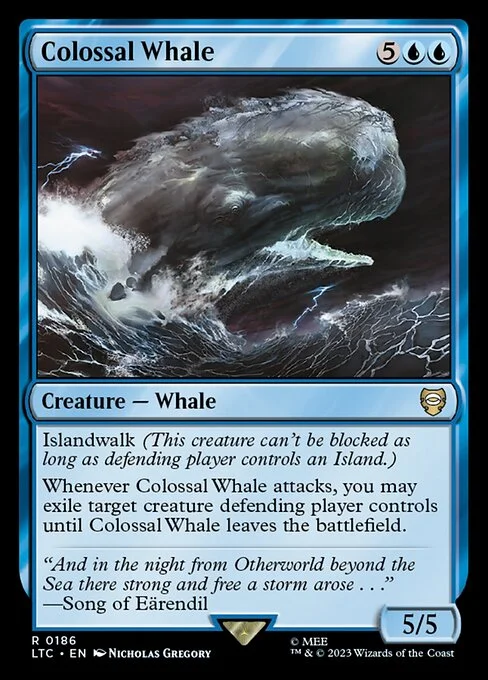 Colossal Whale, carta Magic di tipo Creature — Whale illustrata da Nicholas Gregory
