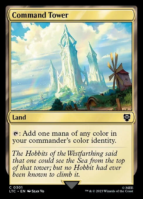Command Tower, carta Magic di tipo Land illustrata da Sean Vo