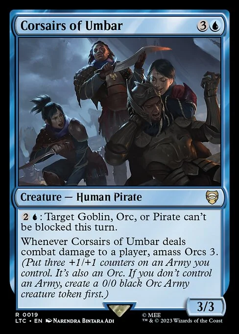 Corsairs of Umbar, carta Magic di tipo Creature — Human Pirate illustrata da Narendra Bintara Adi