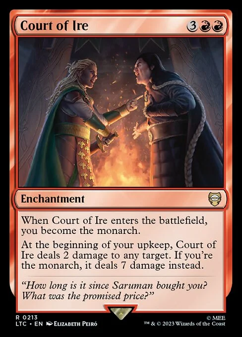 Court of Ire, carta Magic di tipo Enchantment illustrata da Elizabeth Peiró